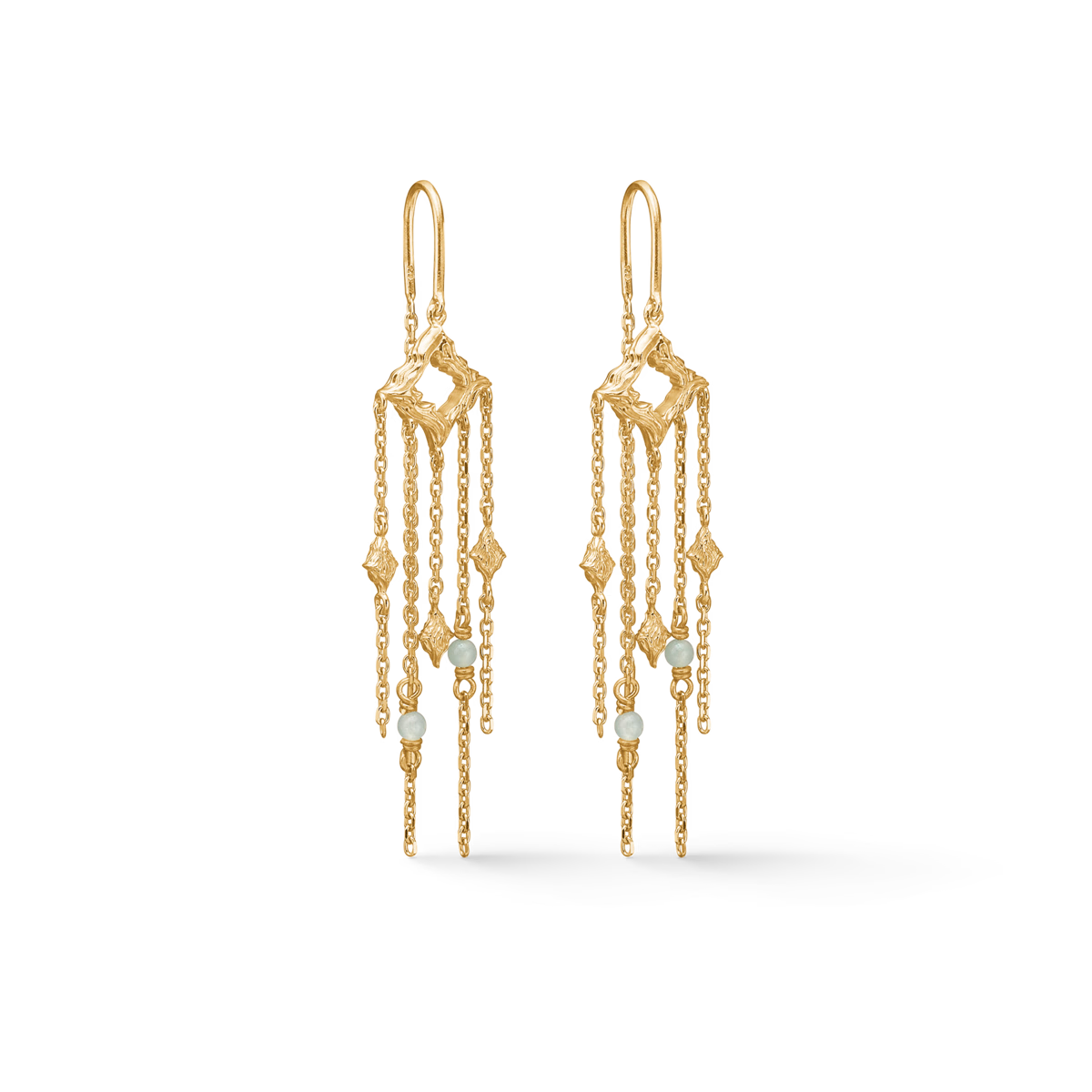 Peak Øreringe Forgyldt Sølv Zirkoner