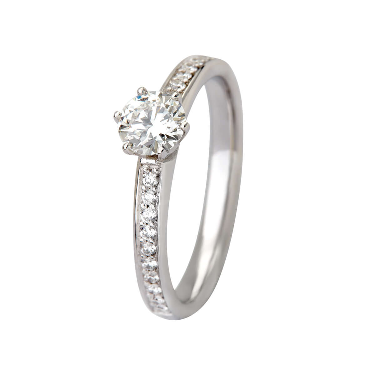 Princess, 14K hvidguldsring m. brillanter – Ægte håndværk fra Dirks Jewellery