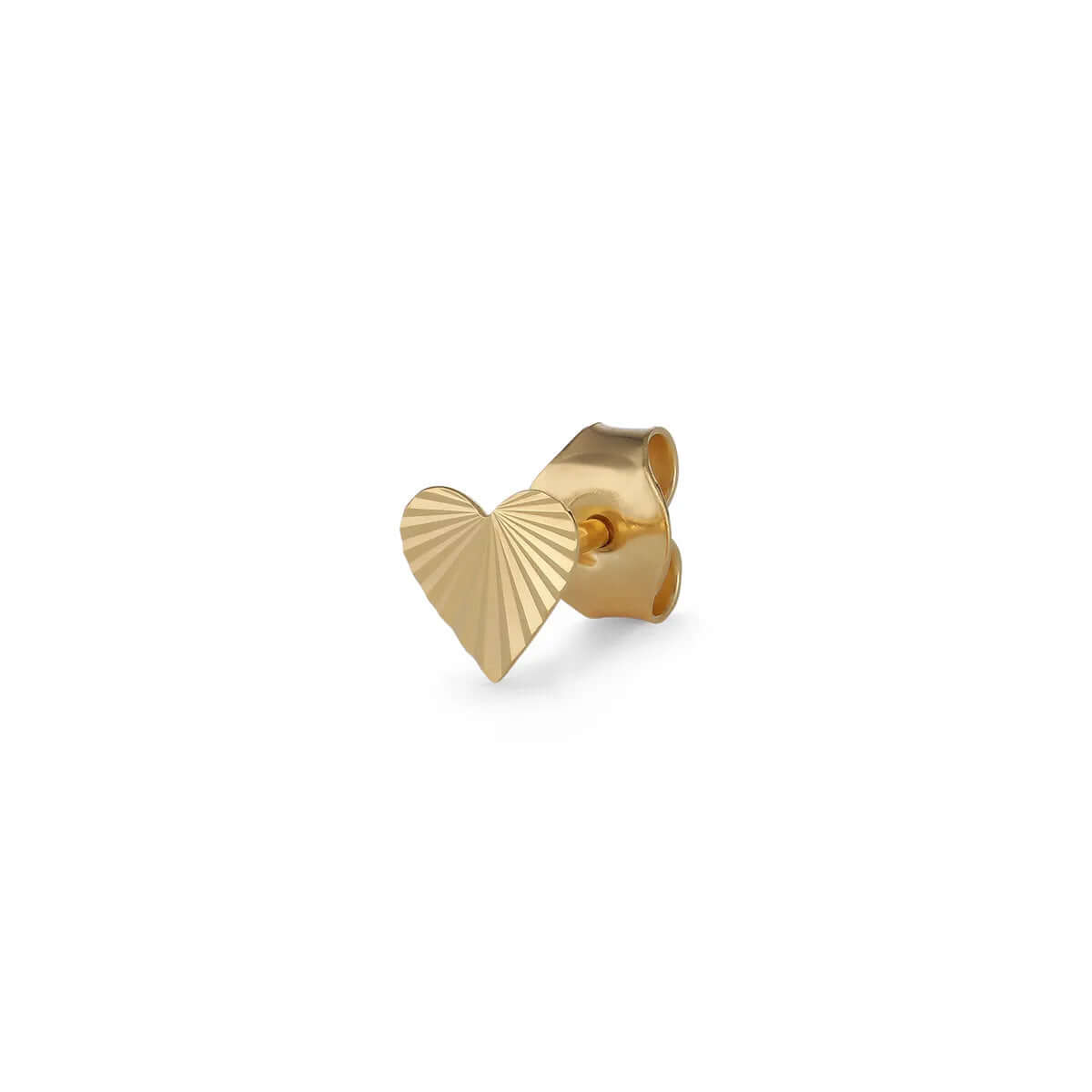 Reflection heart stud forgyldt sølv – Ægte håndværk fra Dirks Jewellery