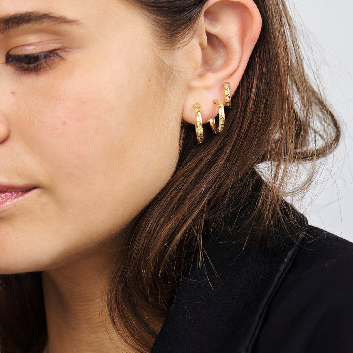 Rime Mellem Hoops Forgyldt Sølv