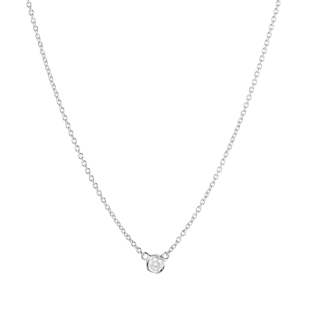 GJ Signature Solitaire vedhæng 18k WG. – fra Georg Jensen | Dirks Jewellery