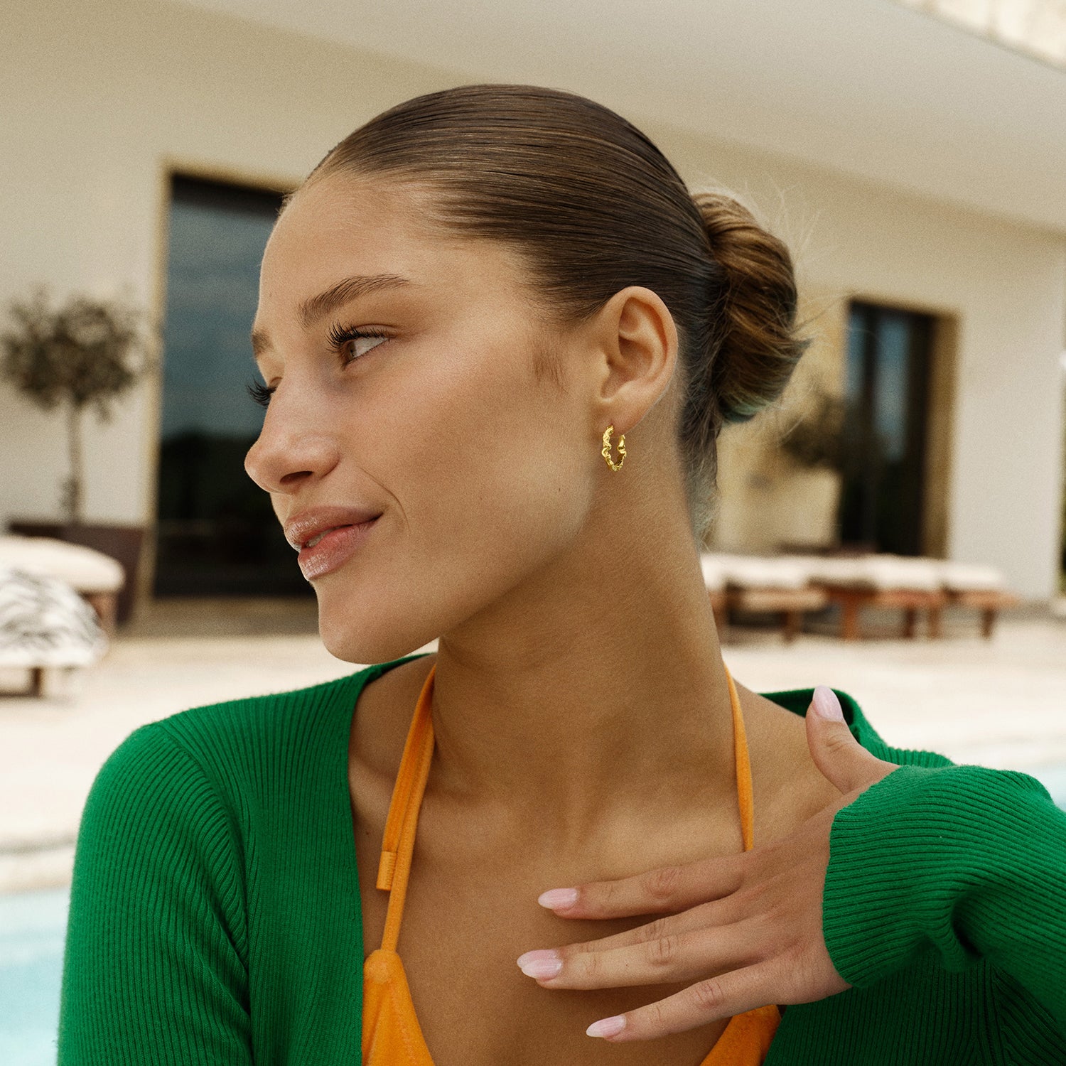 Lille Shiny Sparkly Hoops Sølv – fra Camille Brinch | Dirks Jewellery