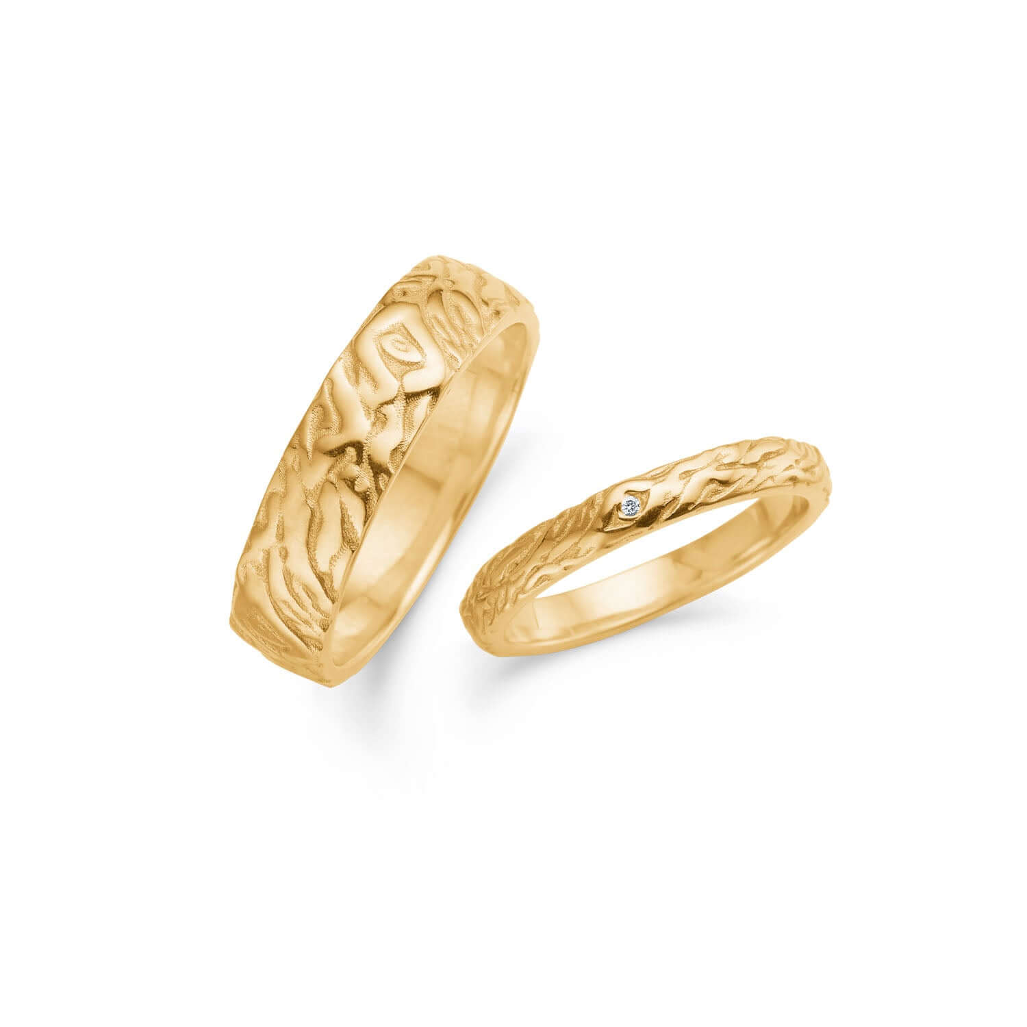Splash Vielsesringe 14K Guld – Ægte håndværk fra Dirks Jewellery