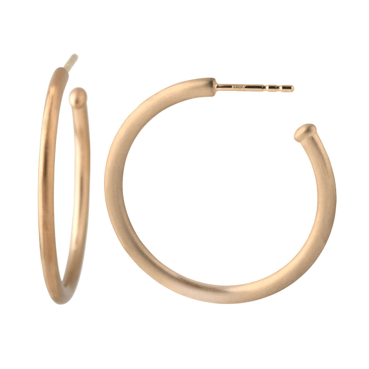 Stardust, 14K guld creoler 28 mm – Ægte håndværk fra Dirks Jewellery