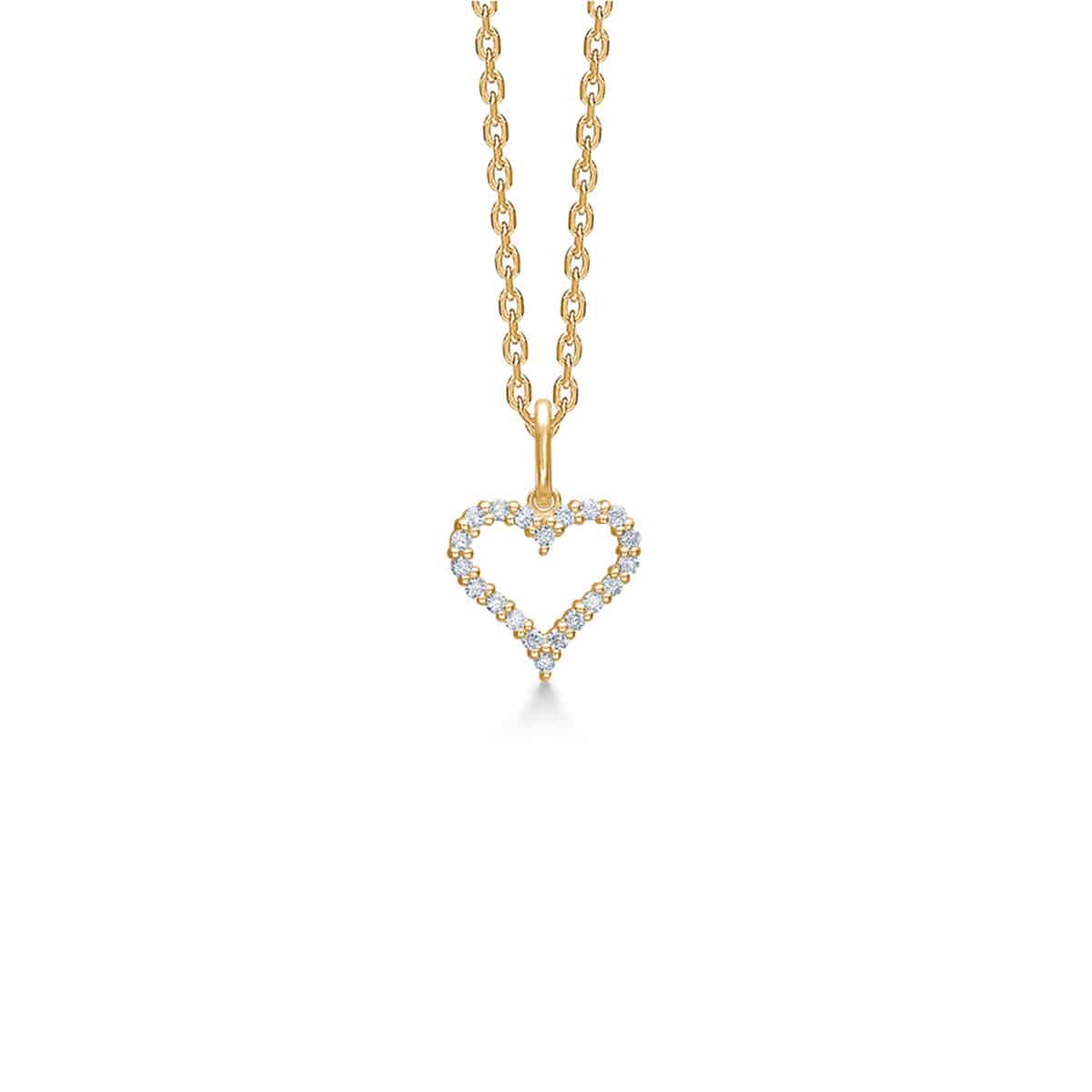 Tender Heart 14k guld vedhæng 0,12ct wsi – fra Mads.Z | Dirks Jewellery
