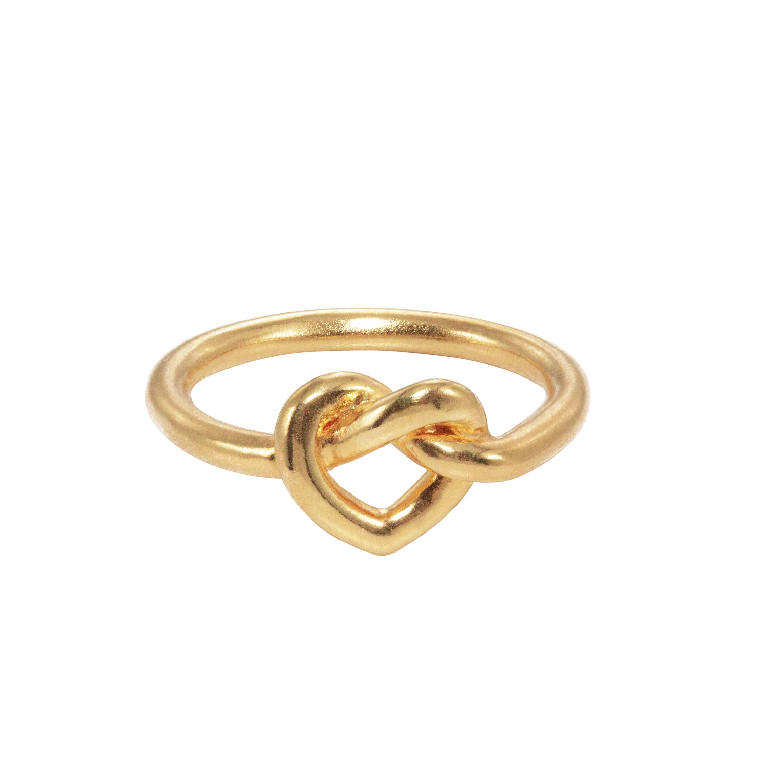 TIED HEART RING FORGYLDT SØLV