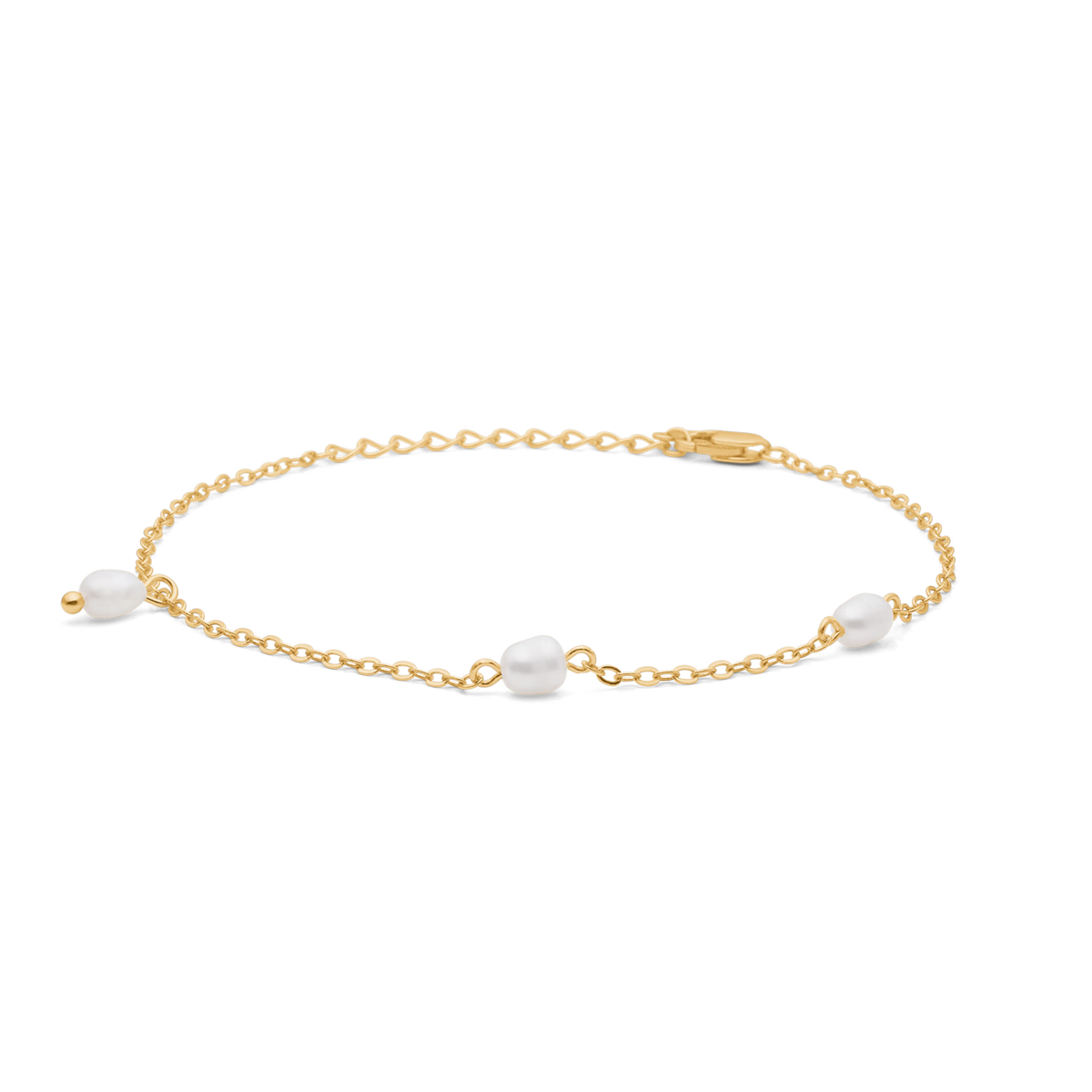 Trace Pearl Armbånd Forgyldt Sølv