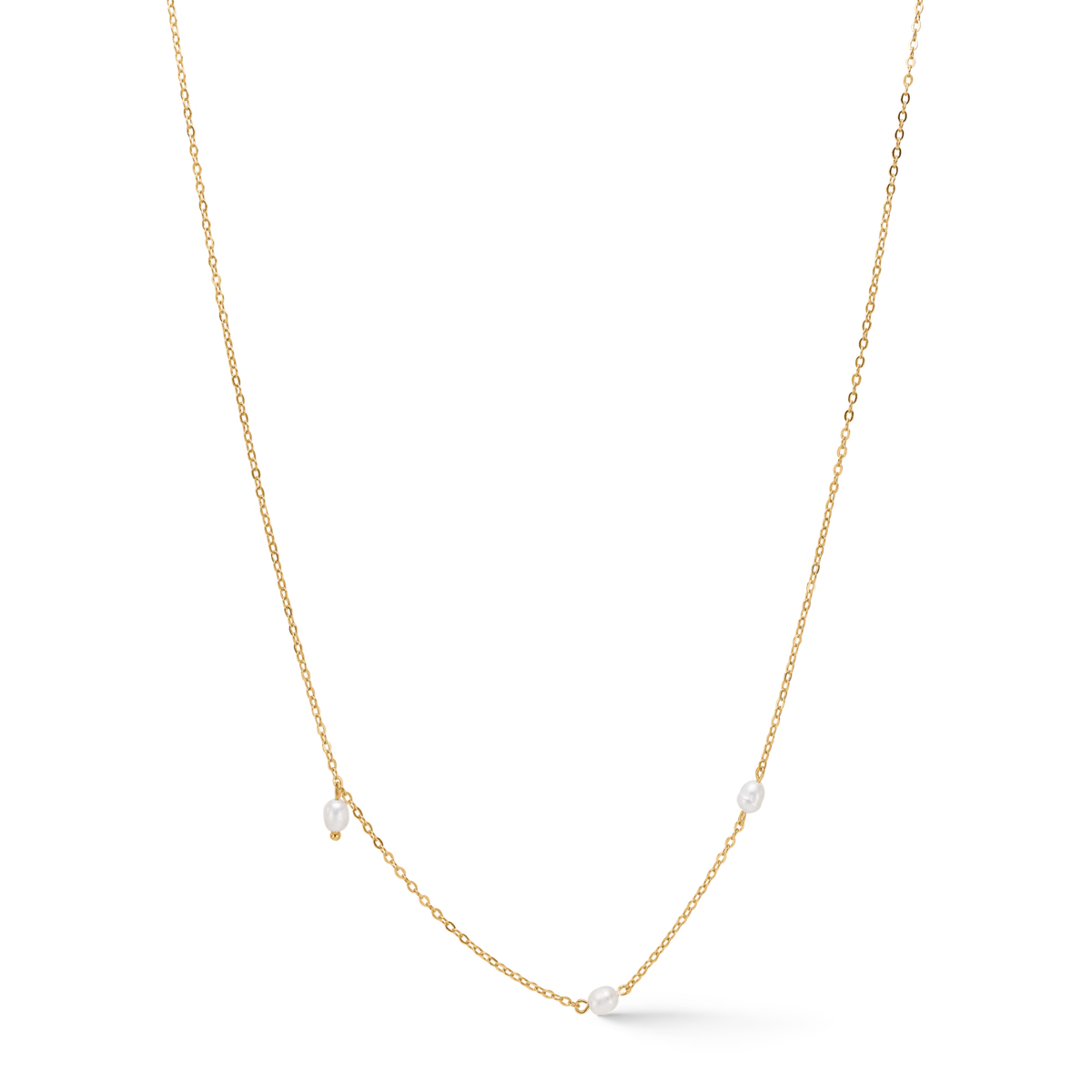 Trace Pearl Halskæde Forgyldt Sølv