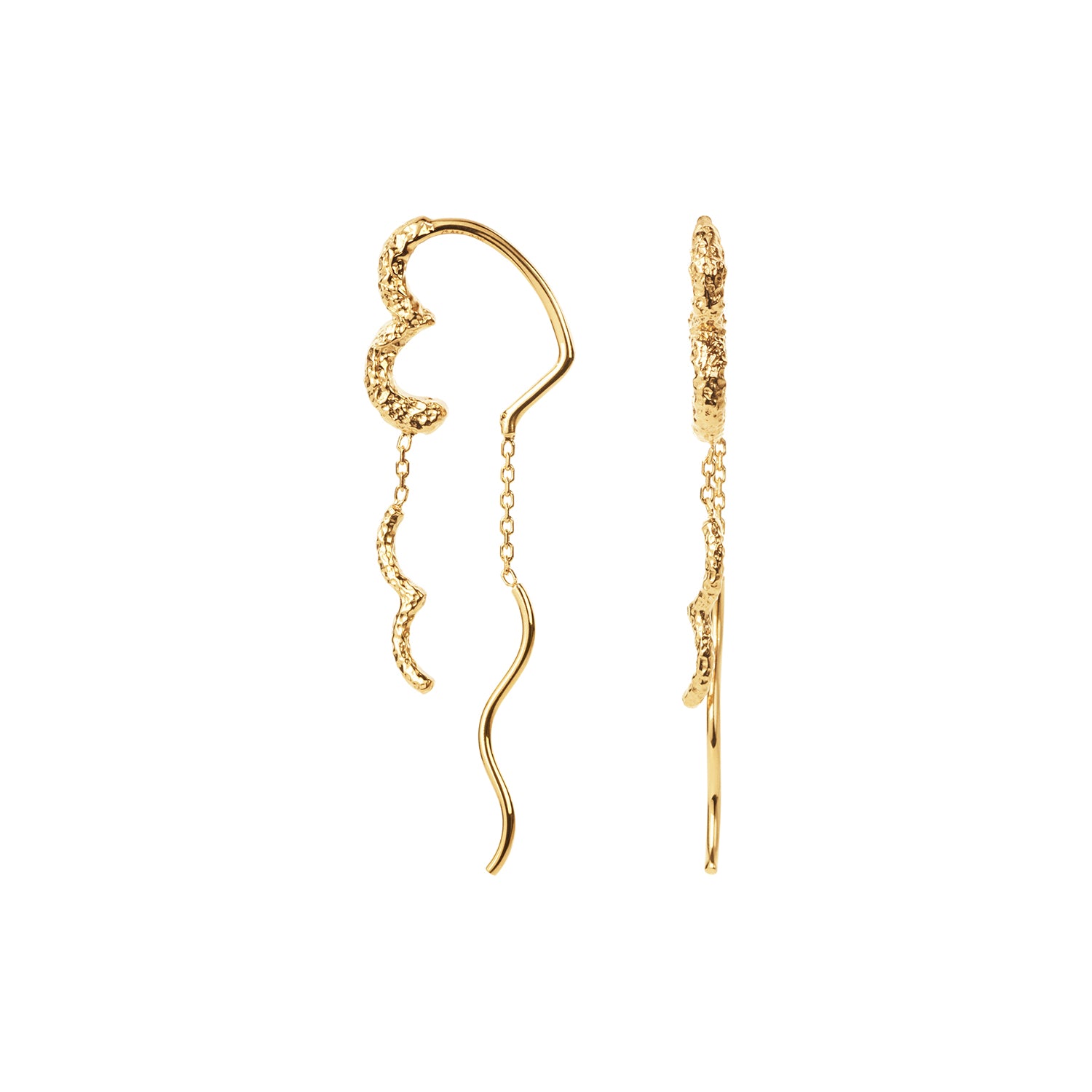 Wavy Sparkly Heart Earlines – fra Camille Brinch | Dirks Jewellery