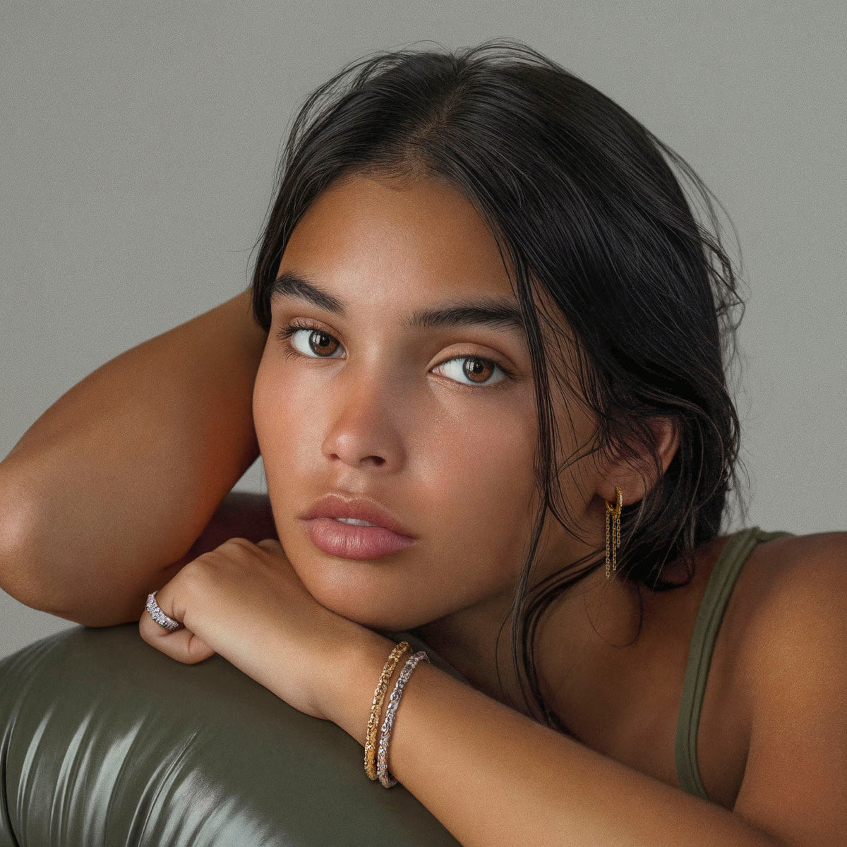 Wild Cliff Øreringe Forgyldt Sølv