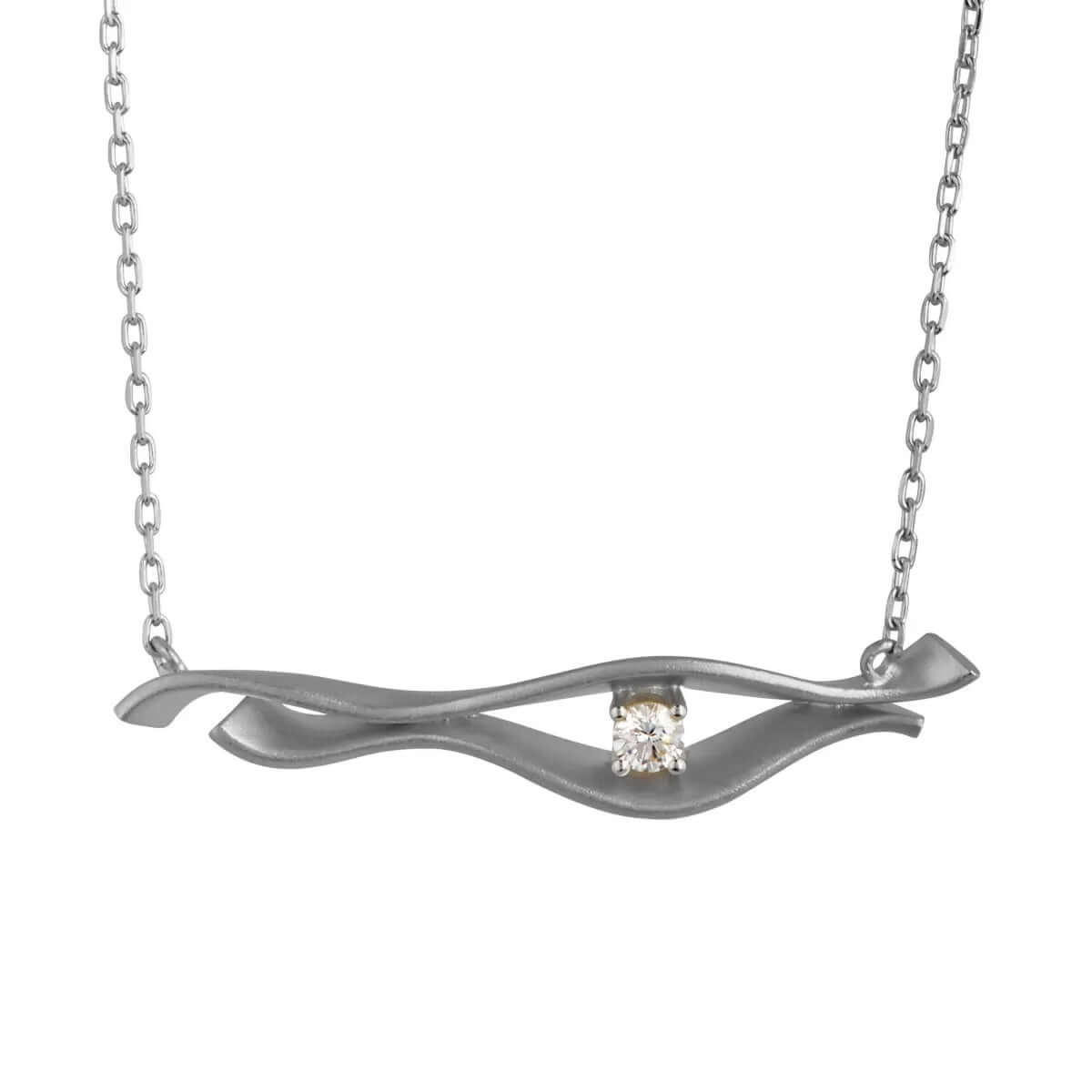 Beat Collier 14K Hvidguld – Ægte håndværk fra Dirks Jewellery