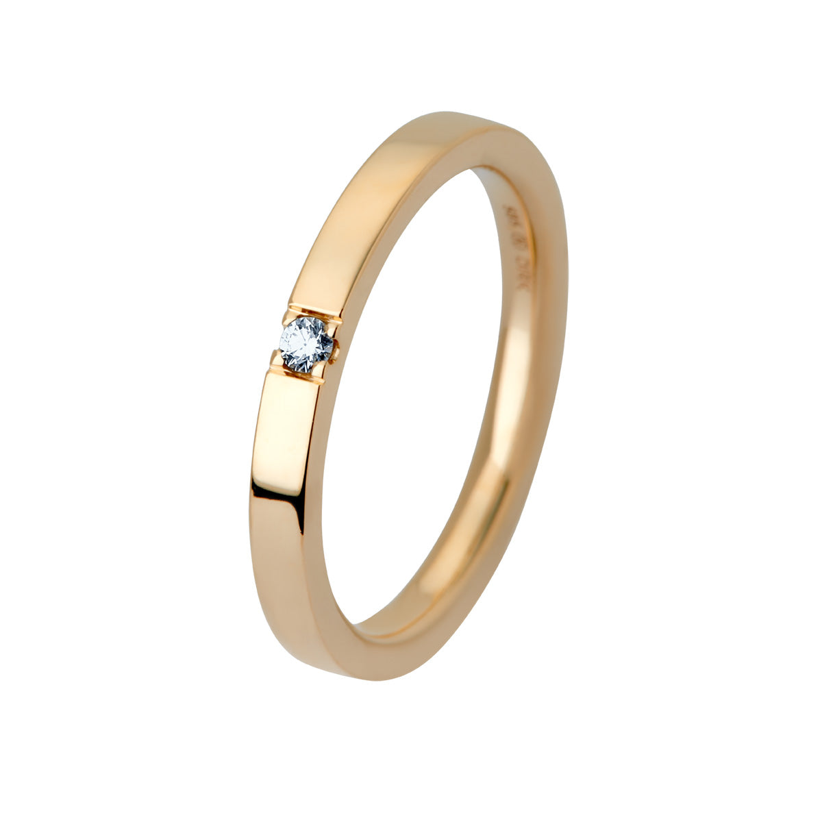 Bia, Alliancering 14K guld m. brillant – fra Dirks Jewellery | Dirks Jewellery