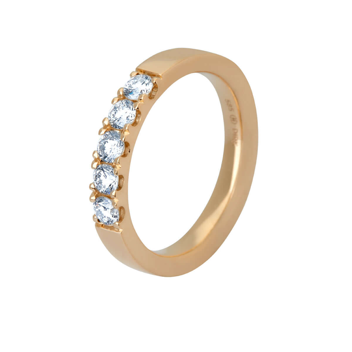 Bia, Alliancering 14K guld m. brillanter – Ægte håndværk fra Dirks Jewellery