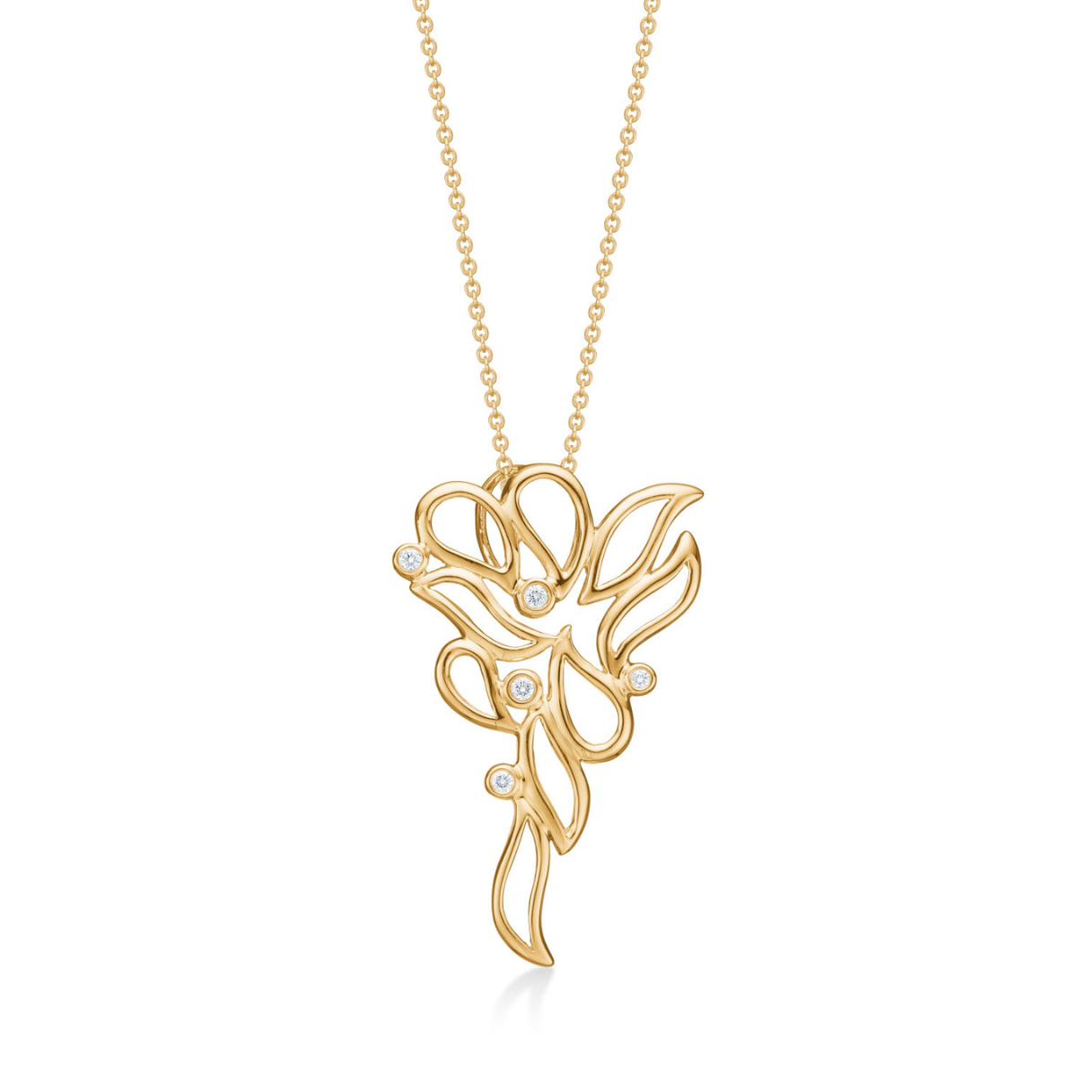 Blomster Vedhæng 14K Guld