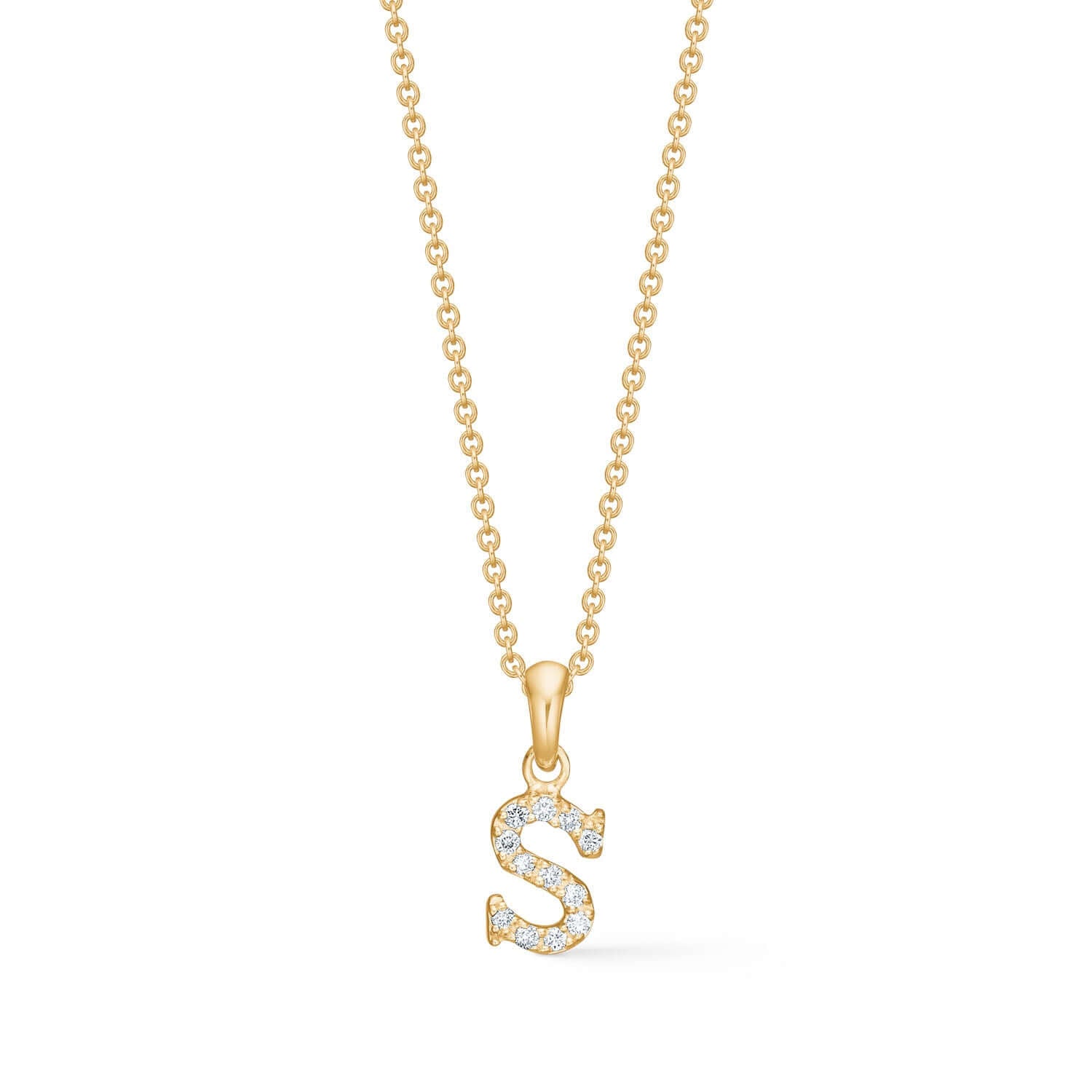 Bogstav Vedhæng 14K Guld – Ægte håndværk fra Dirks Jewellery