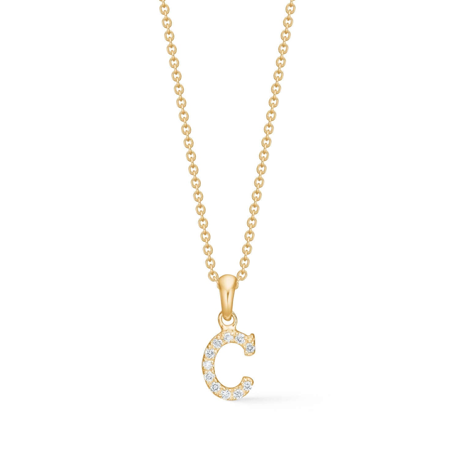 Bogstav Vedhæng 14K Guld – Ægte håndværk fra Dirks Jewellery