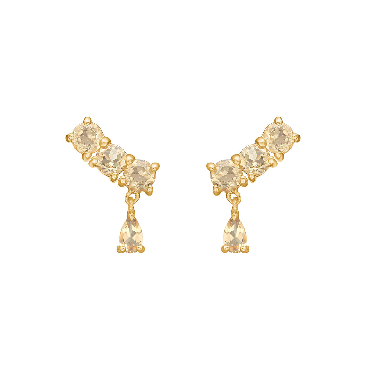 Ørestikker m. Champange kvarts FG – fra Carré Copenhagen | Dirks Jewellery