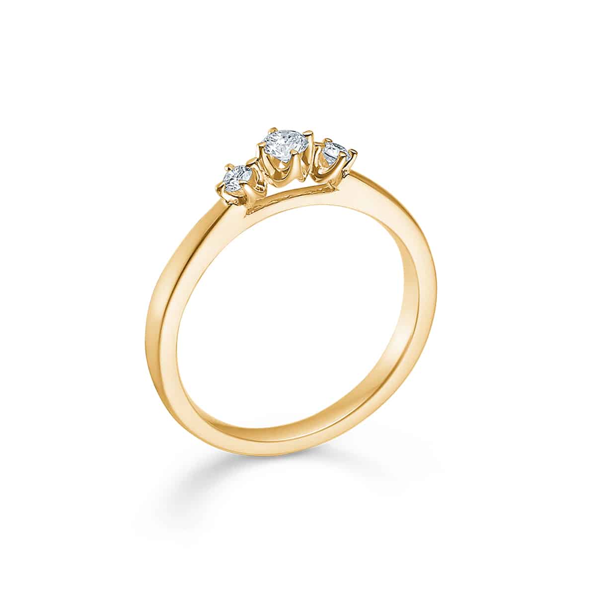 Crown Trinity 14k guldring m 0,17 ct wsi – fra Mads.Z | Dirks Jewellery