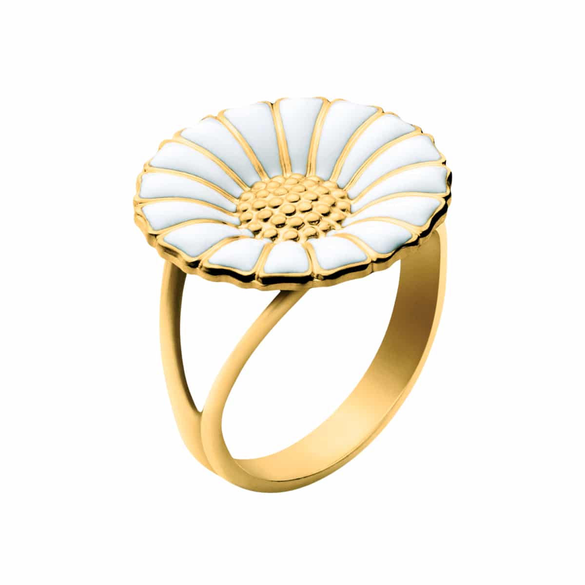 GJ Daisy 200 18mm ring hvid/forg – fra Georg Jensen | Dirks Jewellery