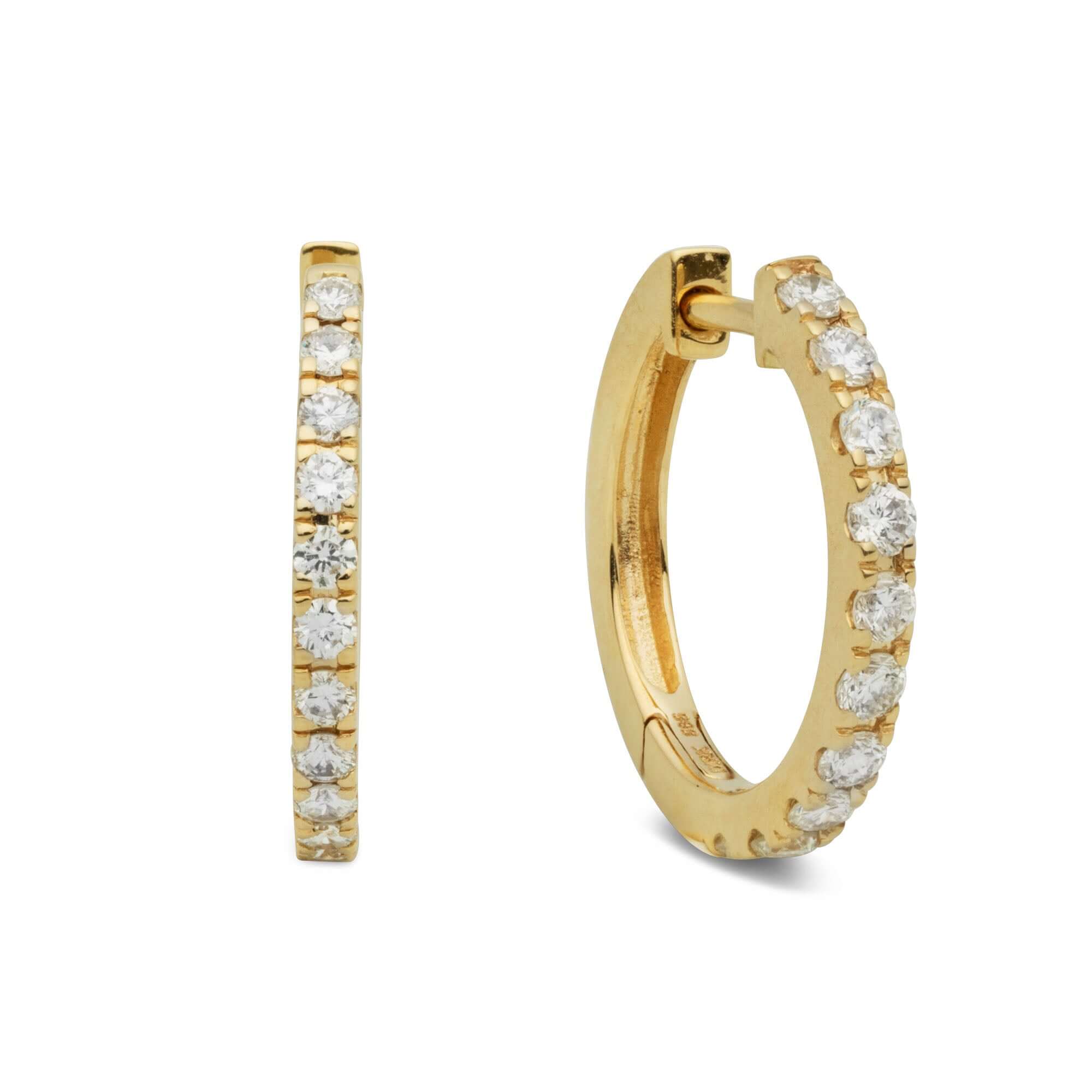 Diana Hoops 14K Guld 15.5 mm – Ægte håndværk fra Dirks Jewellery