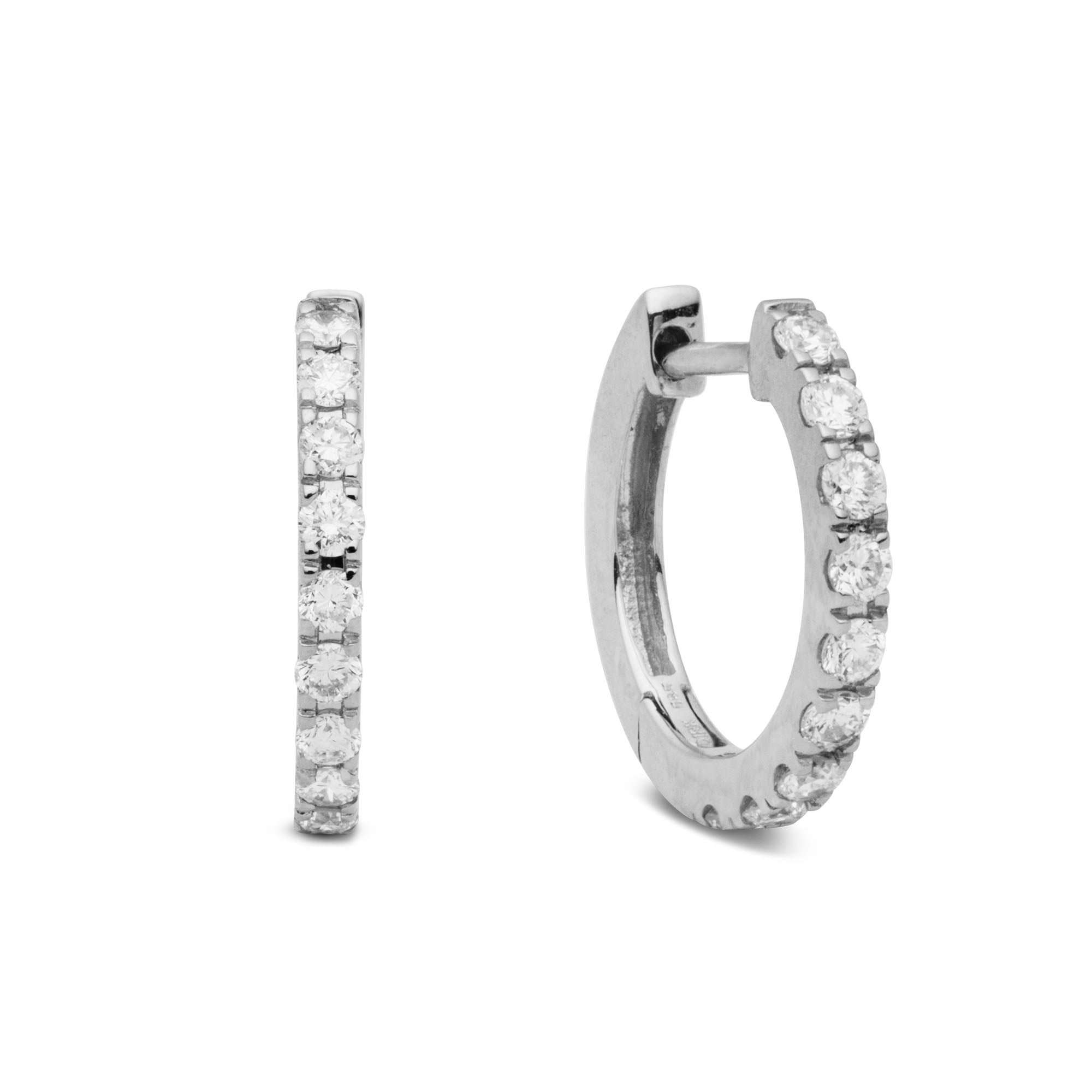 Diana Hoops, 14K hvidguld m. brillanter – Hoop Earrings fra Dirks Jewellery | Dirks Jewellery