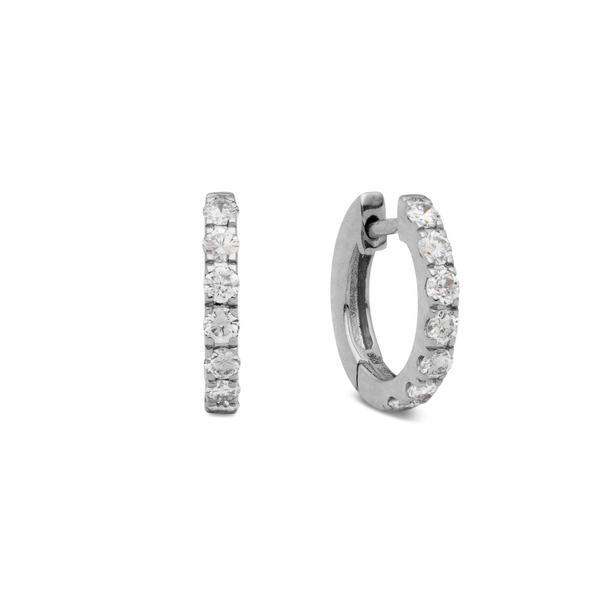 Diana Hoops, 14K hvidguld m. brillanter – Hoop Earrings fra Dirks Jewellery | Dirks Jewellery