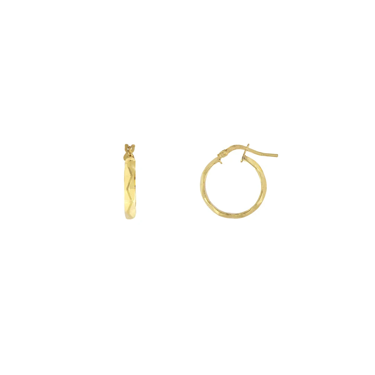 Edge hoops small, forgyldt – Hoop Earrings fra Mesh | Dirks Jewellery