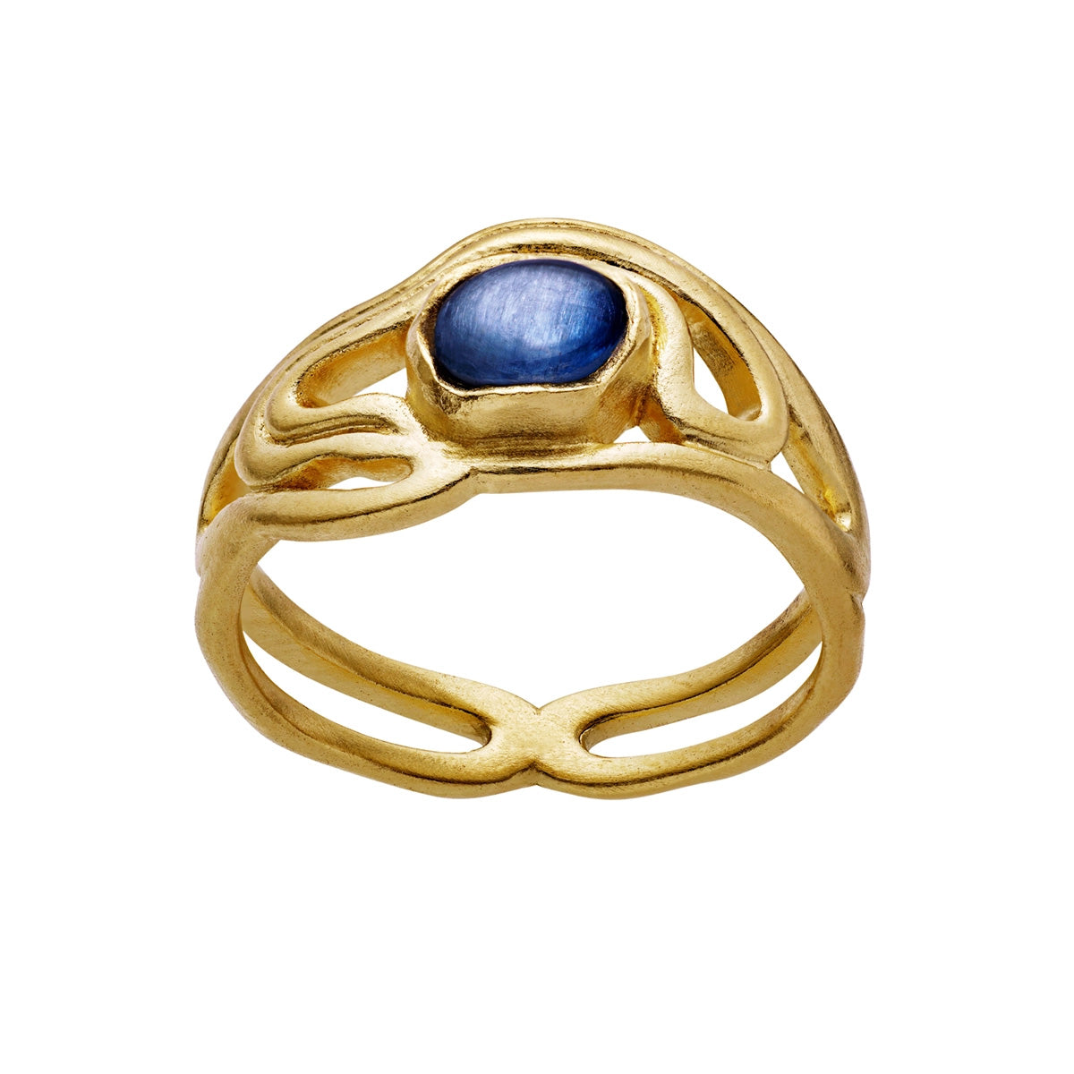 Edith ring sølv forgyldt. – fra Maanesten | Dirks Jewellery