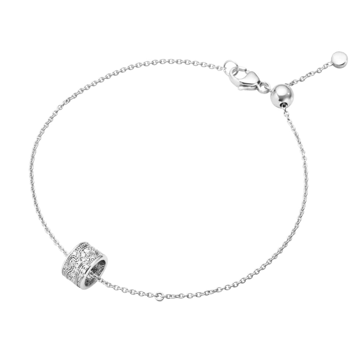 Fusions armlænke, 18K hvidguld m. diamanter – fra Georg Jensen | Dirks Jewellery