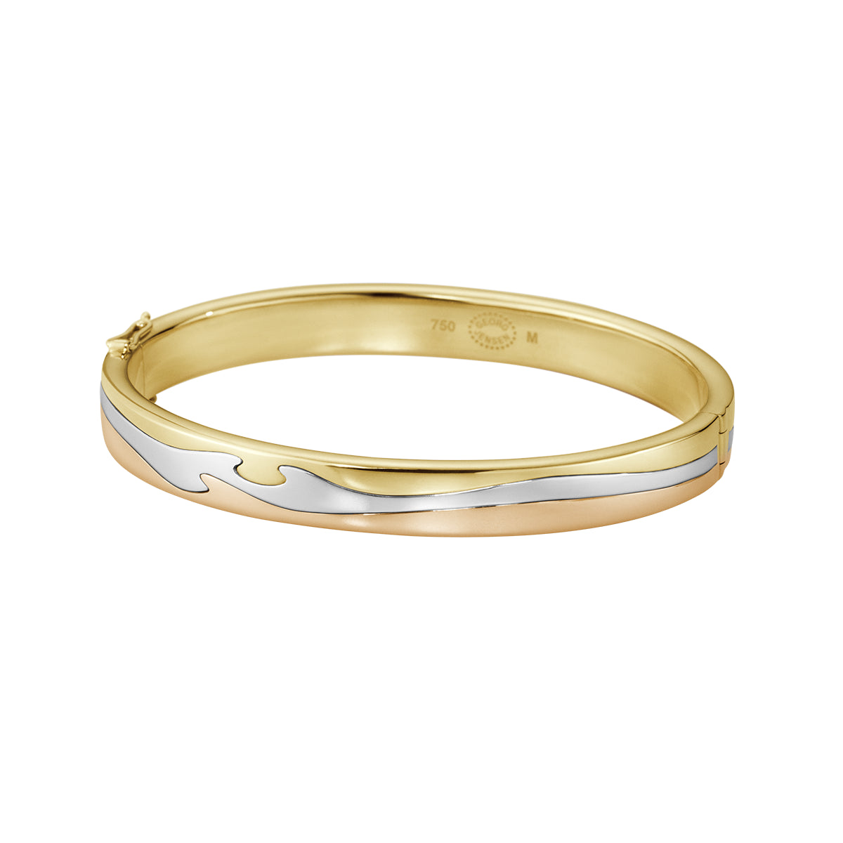 FUSION armring, 18K hvid-, guld- og rosaguld – fra Georg Jensen | Dirks Jewellery