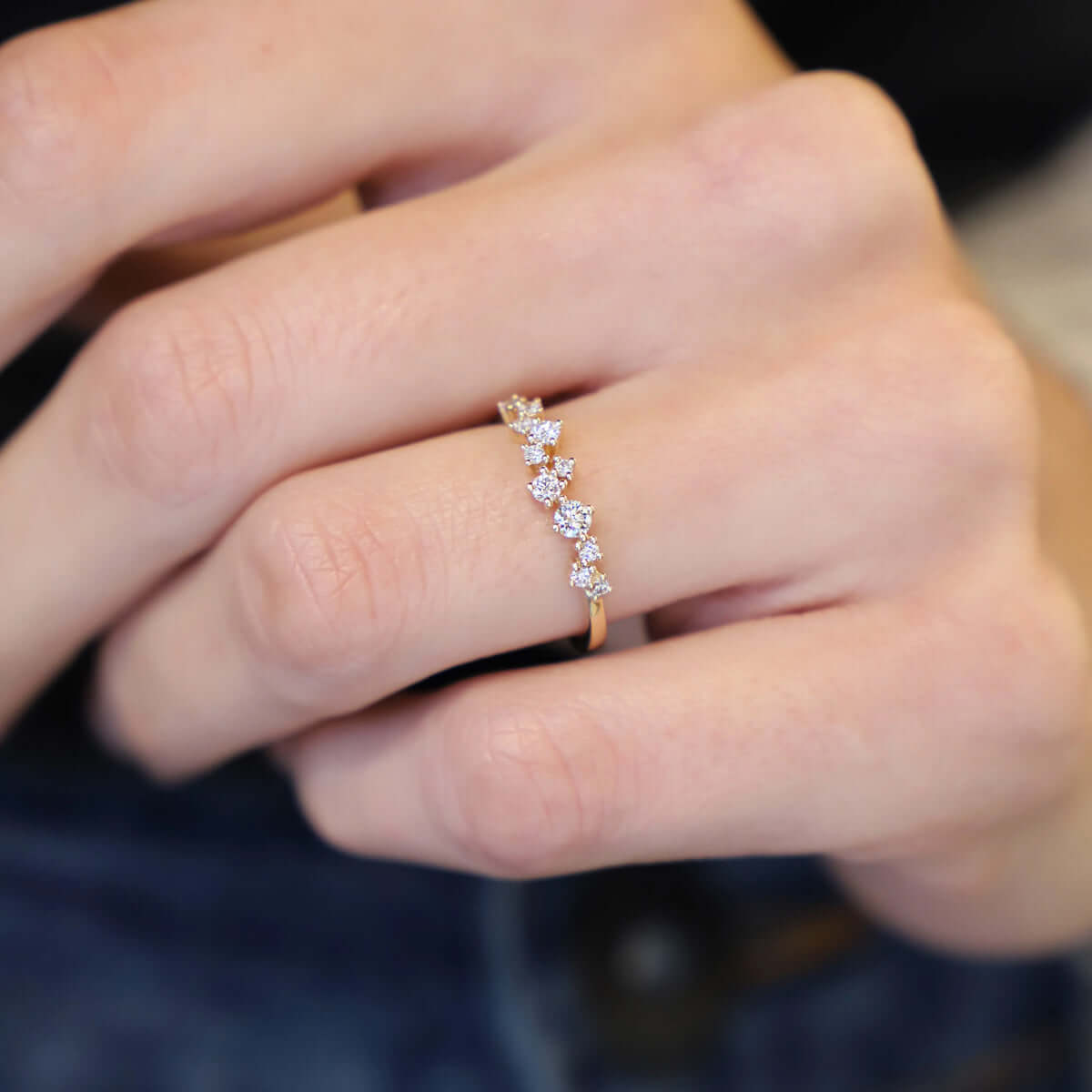 Galaxy, 14K hvidguldsring m. brillanter – Ægte håndværk fra Dirks Jewellery