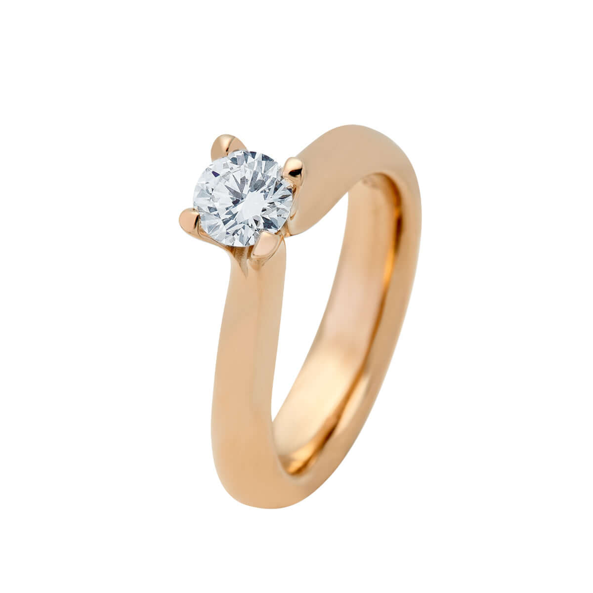 Grace, 14K guldring m. brillant – Ægte håndværk fra Dirks Jewellery
