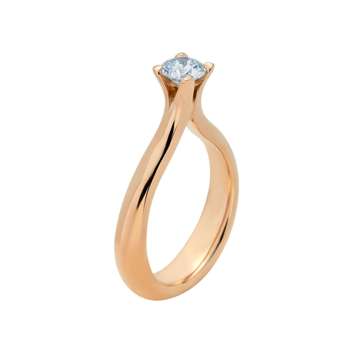 Grace, 14K guldring m. brillant – Ægte håndværk fra Dirks Jewellery