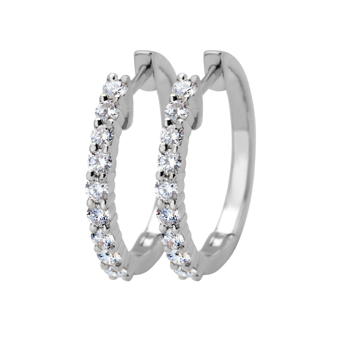 Heart Hoops, 18K hvidguld m. brillanter. – No discount fra Dirks Jewellery | Dirks Jewellery