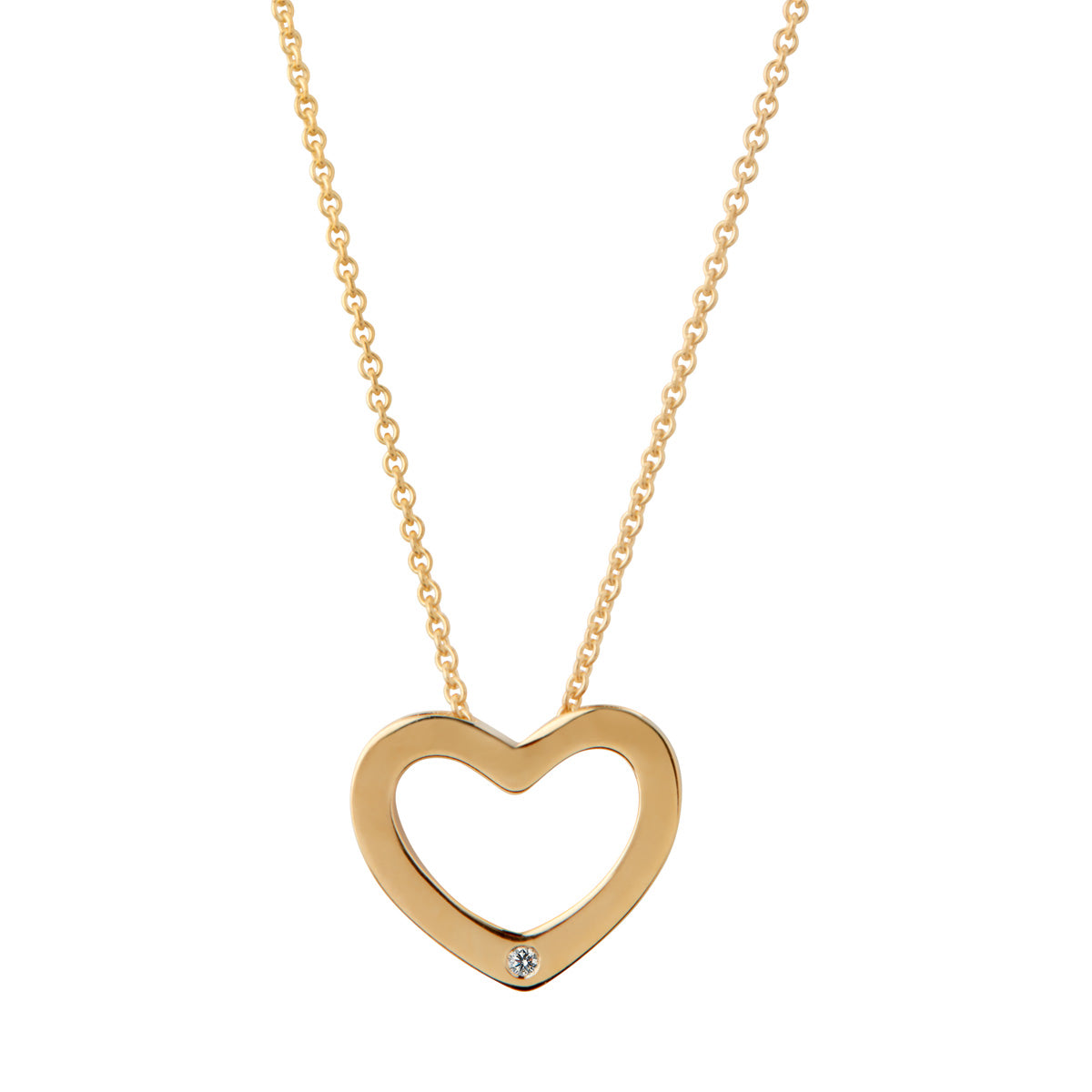 Heartbeat vedhæng, 14K guld m. brillant – fra Dirks Jewellery | Dirks Jewellery