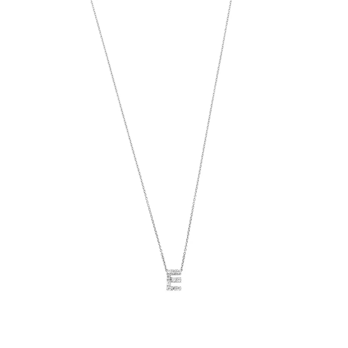 Letter halskæde m. Zircon, sølv – fra Mesh | Dirks Jewellery