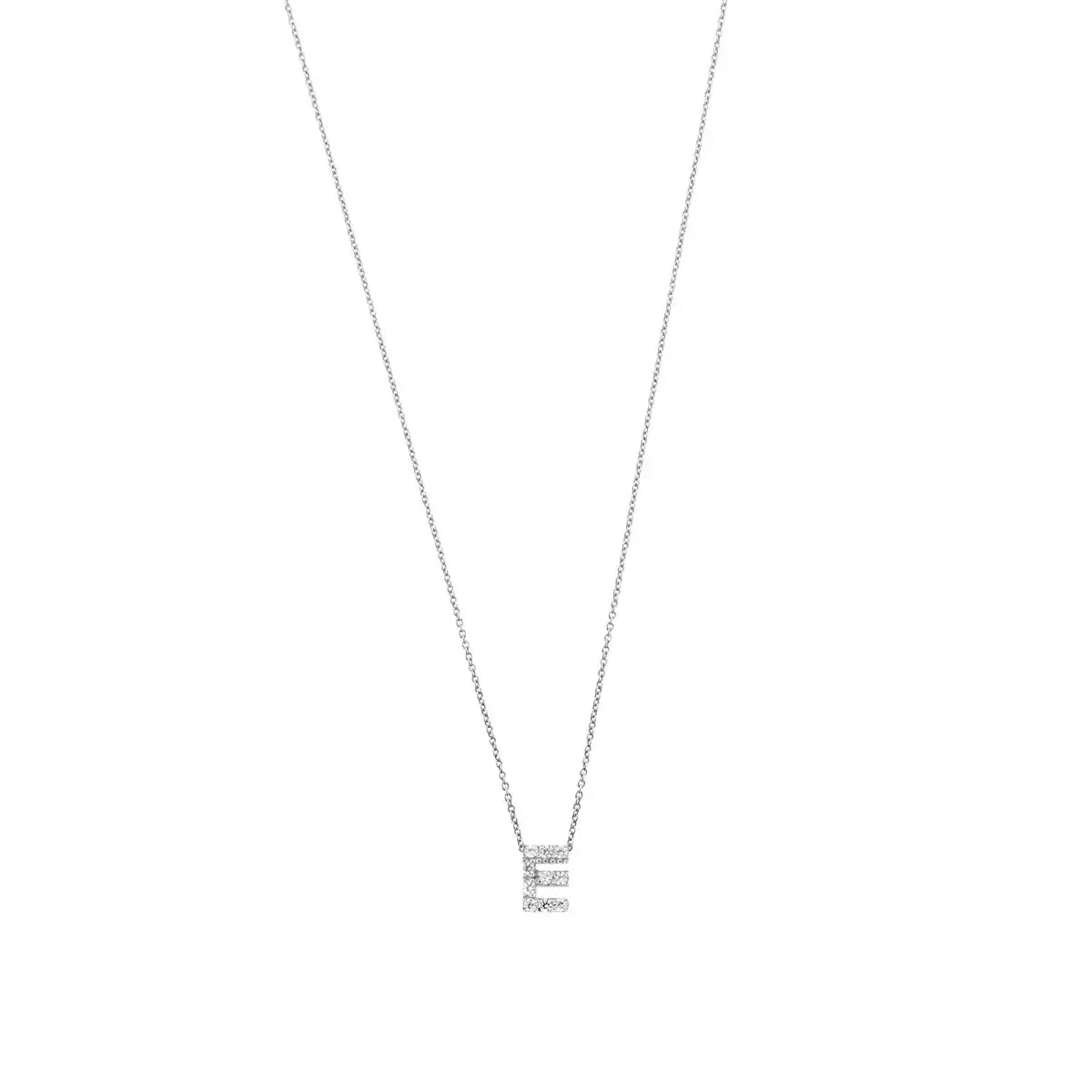 Letter halskæde m. Zircon, sølv – Ægte håndværk fra Dirks Jewellery