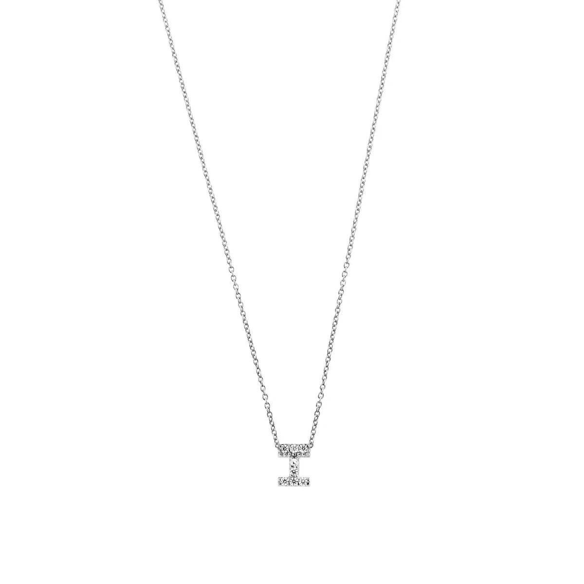 Letter halskæde m. Zircon, sølv – fra Mesh | Dirks Jewellery