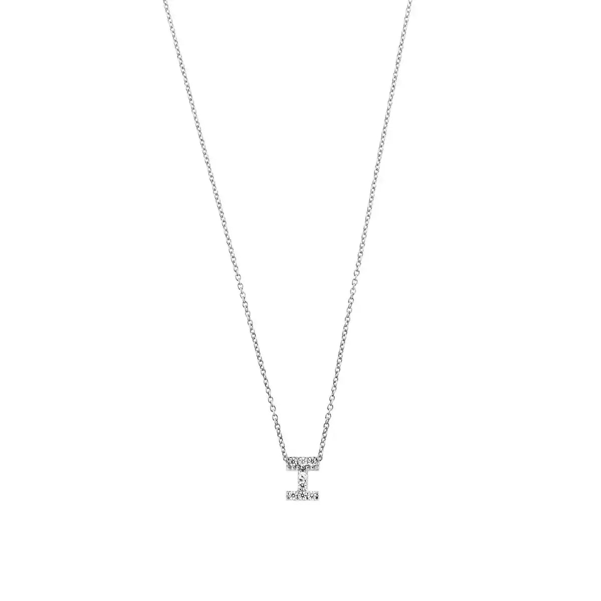 Letter halskæde m. Zircon, sølv – Ægte håndværk fra Dirks Jewellery