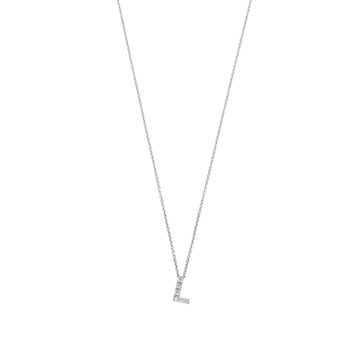 Letter halskæde m. Zircon, sølv – fra Mesh | Dirks Jewellery
