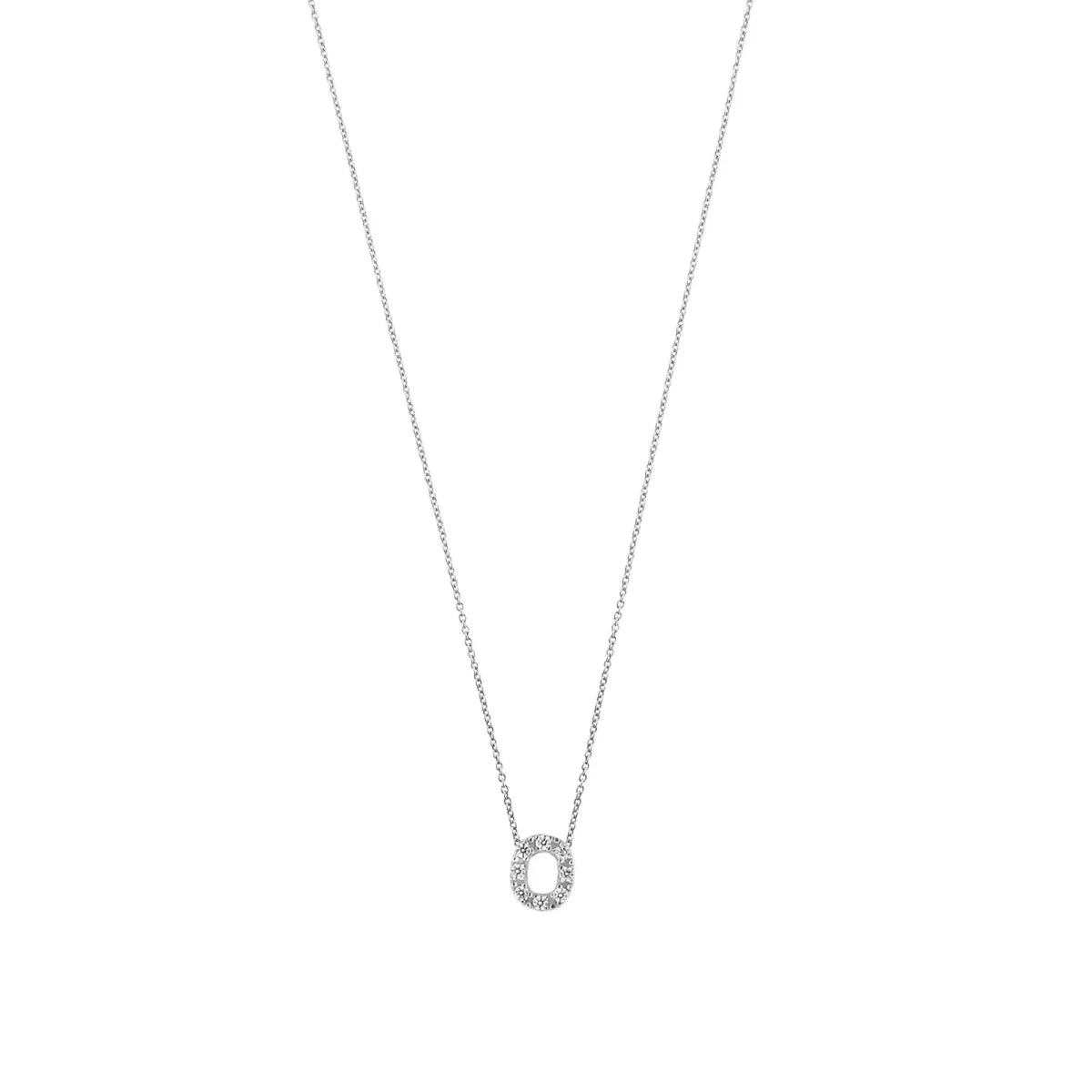 Letter halskæde m. Zircon, sølv – fra Mesh | Dirks Jewellery