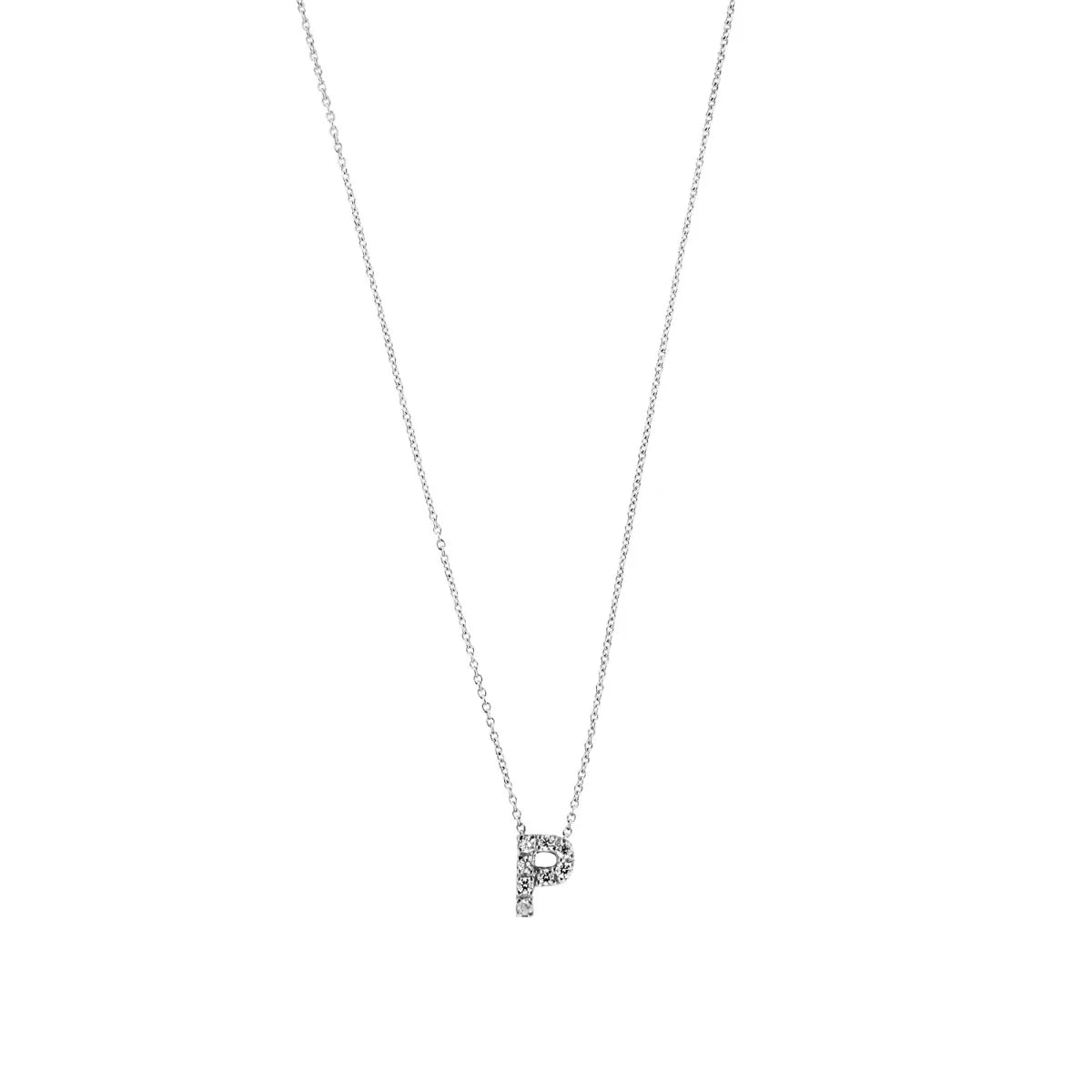 Letter halskæde m. Zircon, sølv – fra Mesh | Dirks Jewellery