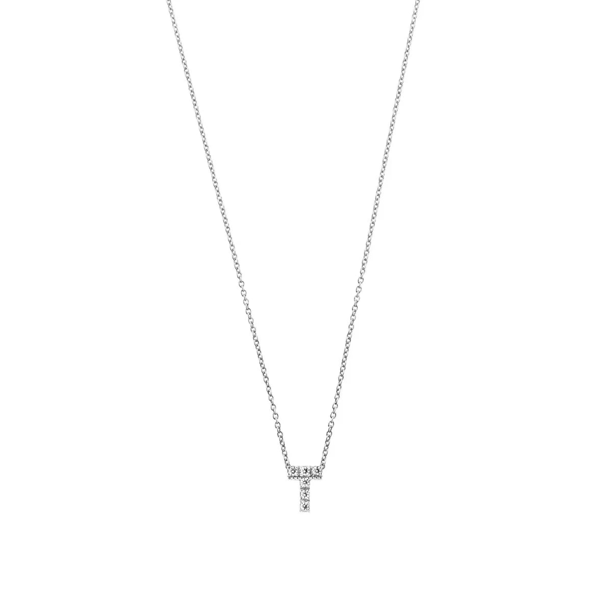 Letter halskæde m. Zircon, sølv – fra Mesh | Dirks Jewellery