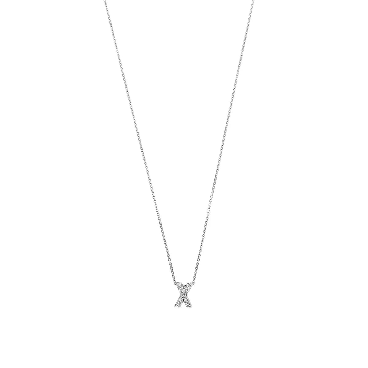 Letter halskæde m. Zircon, sølv – fra Mesh | Dirks Jewellery