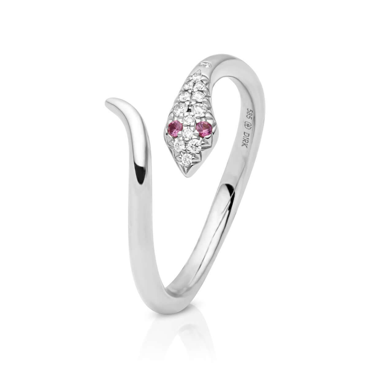 Life, 14K hvidguldsring m. safir og brillanter – Ægte håndværk fra Dirks Jewellery