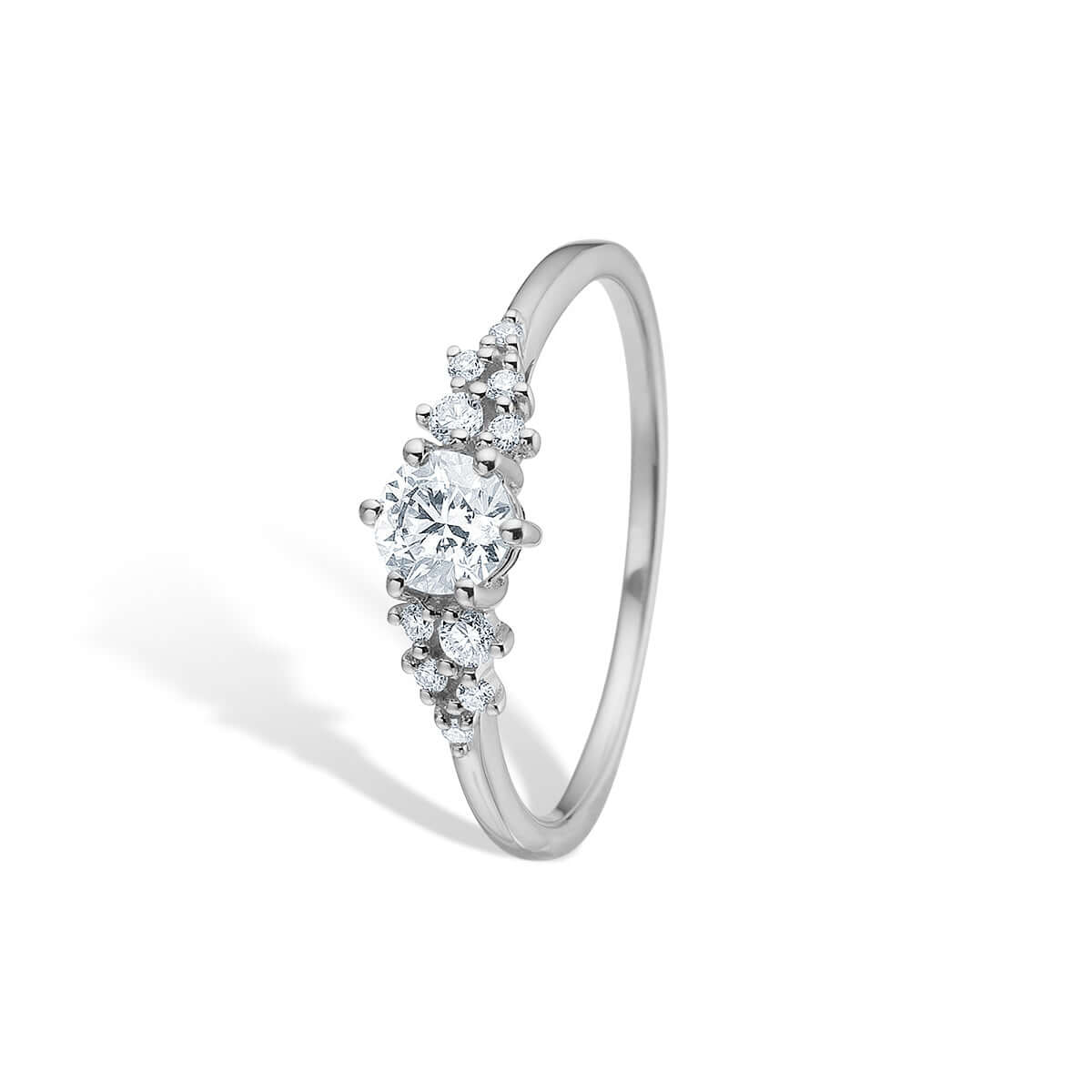 Lightning Ring 14K Hvidguld – Ægte håndværk fra Dirks Jewellery