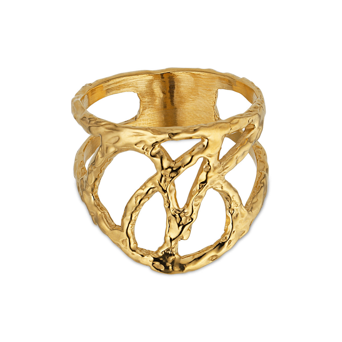 Logo, ring forgyldt sølv – fra Jane Kønig | Dirks Jewellery