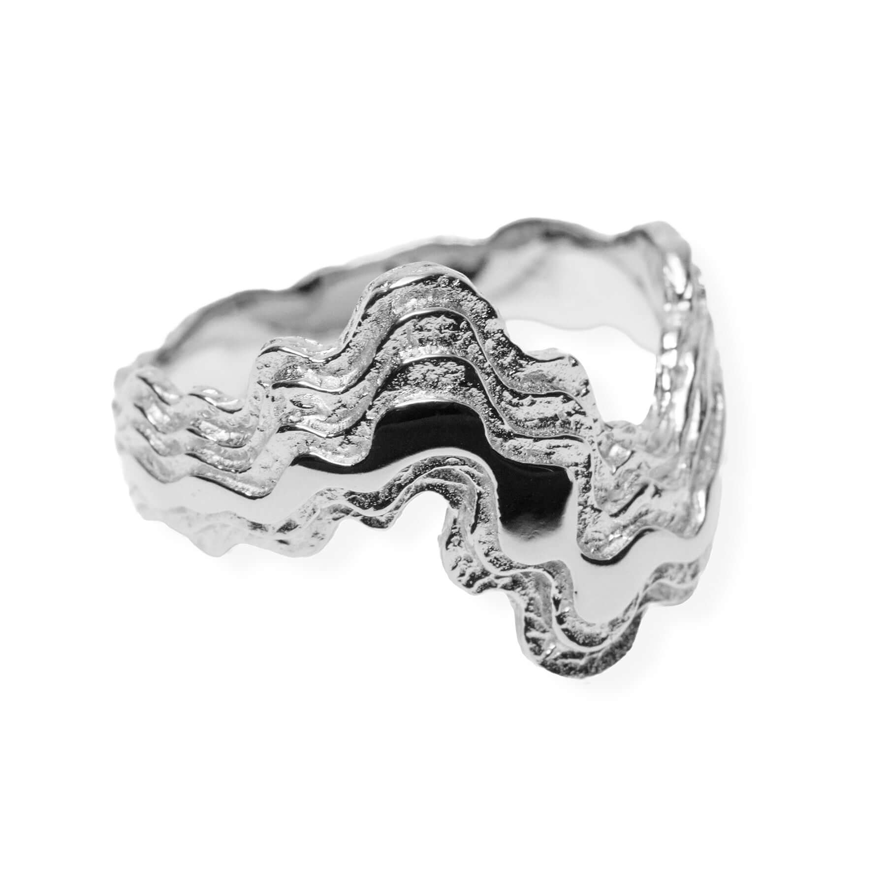 Medium Blurry Layers Ring Sølv – Ægte håndværk fra Dirks Jewellery