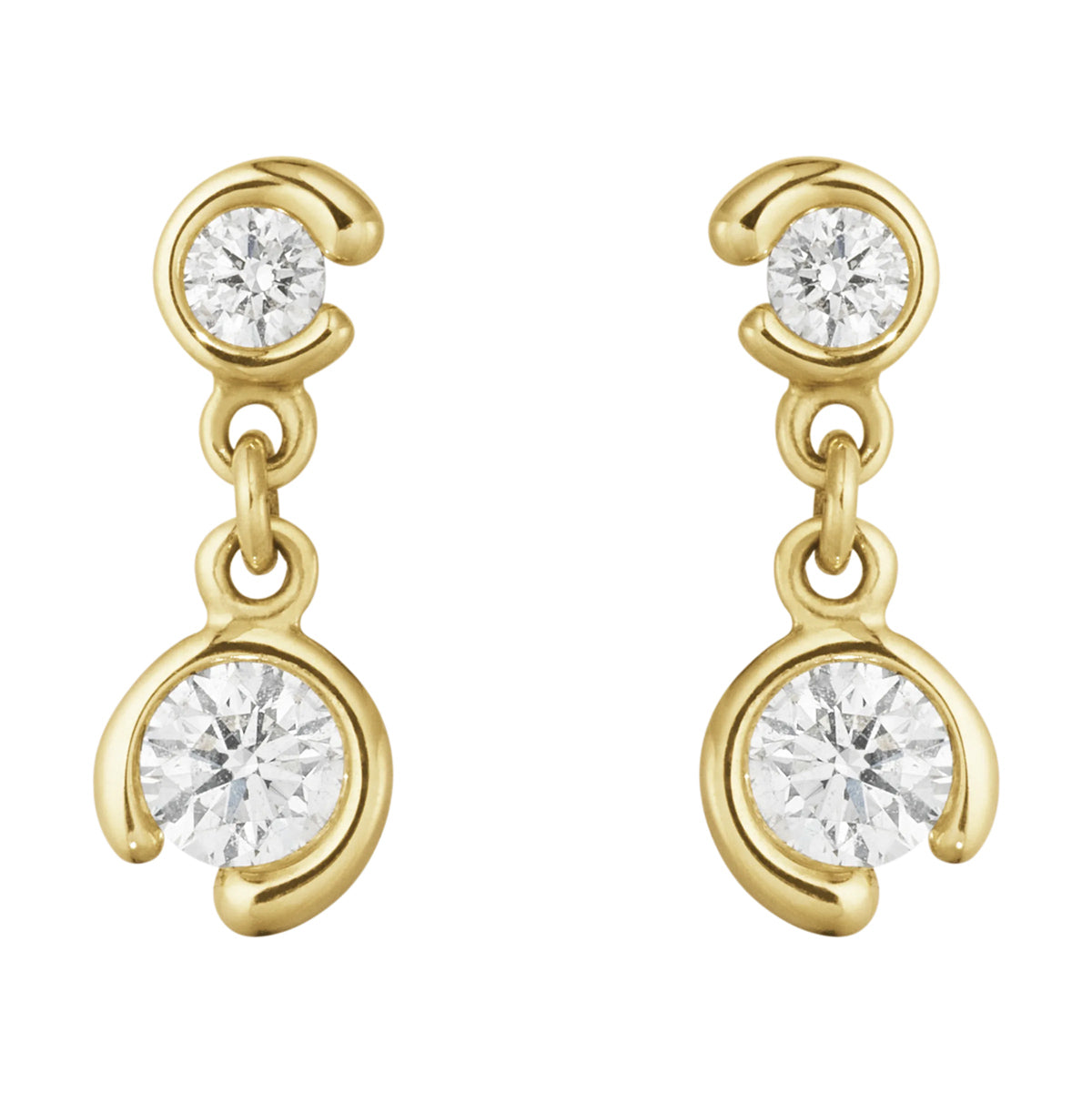 Mercy Double Solitaire Earring YG – fra Georg Jensen | Dirks Jewellery
