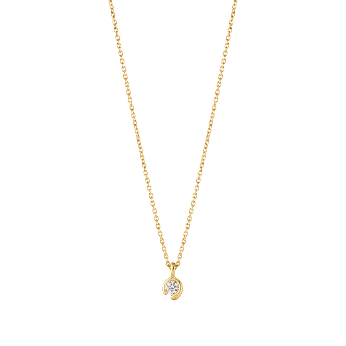 Mercy Solitaire Halskæde 18KYG 0,05ct dia. – fra Georg Jensen | Dirks Jewellery
